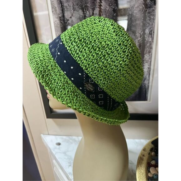 True Religion Bright Green Unisex Fedora Size S/M - Picture 3 of 8